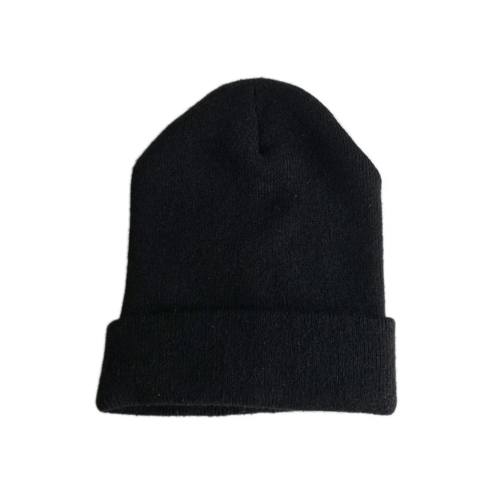 Carhartt Hat Beanie Adult One Size Black BLK Cuffed Knit Logo Acrylic Hiking